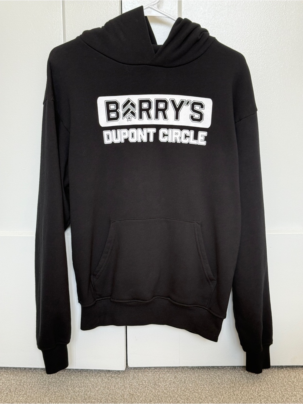 Barry's Dupont Circle Black Hooded Sweatshirt - Size S, Like New